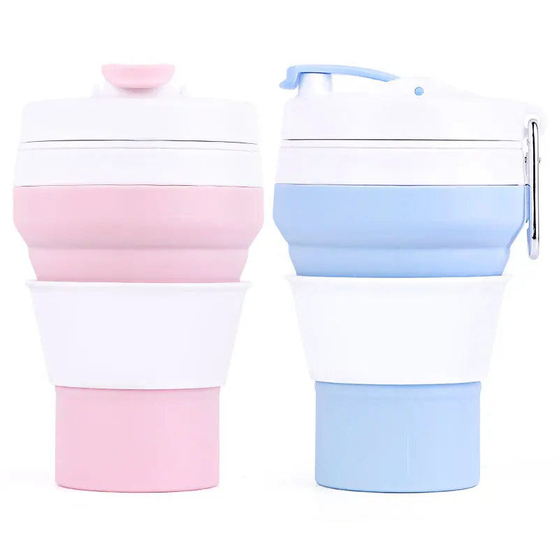 Wholesale Portable Silicone Retractable Collapsible Drinking Coffee Cup