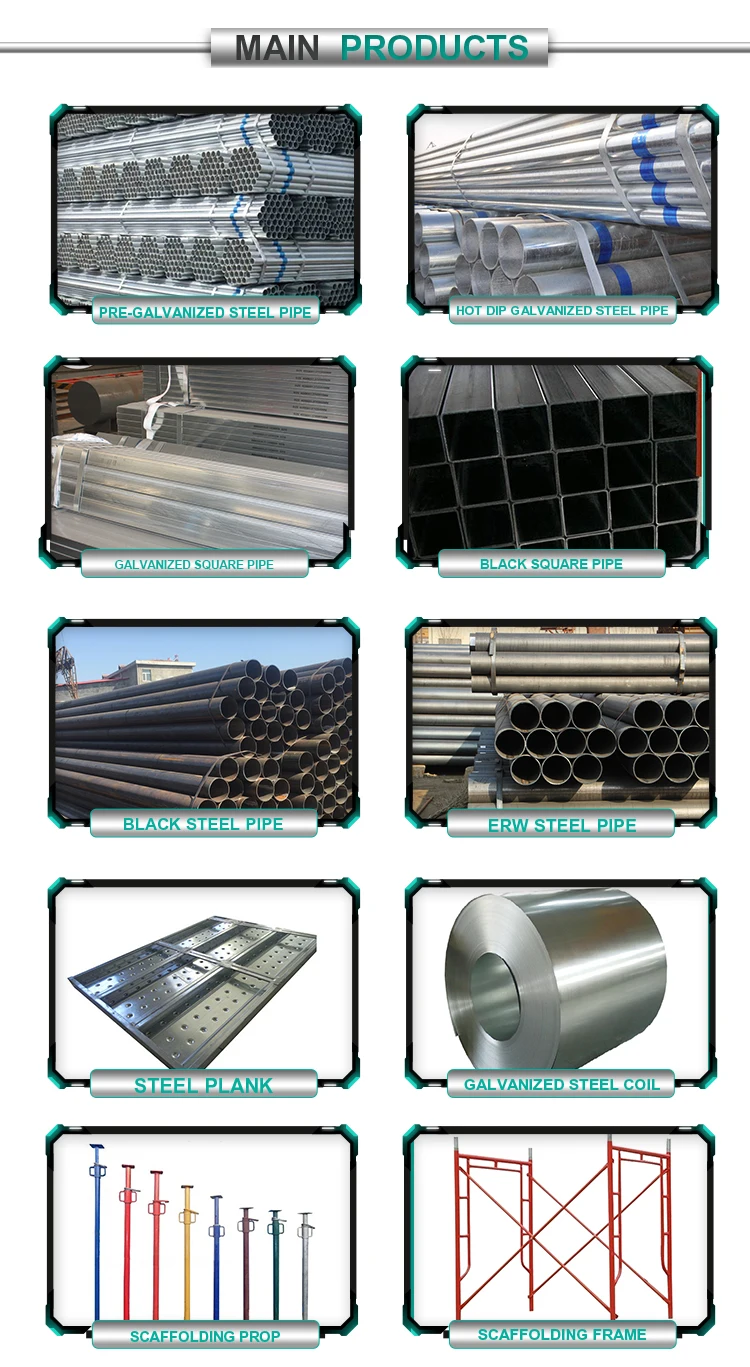ERW Black Oil and Gas Pipe Round Steel Pipe For Green House and Fence Post