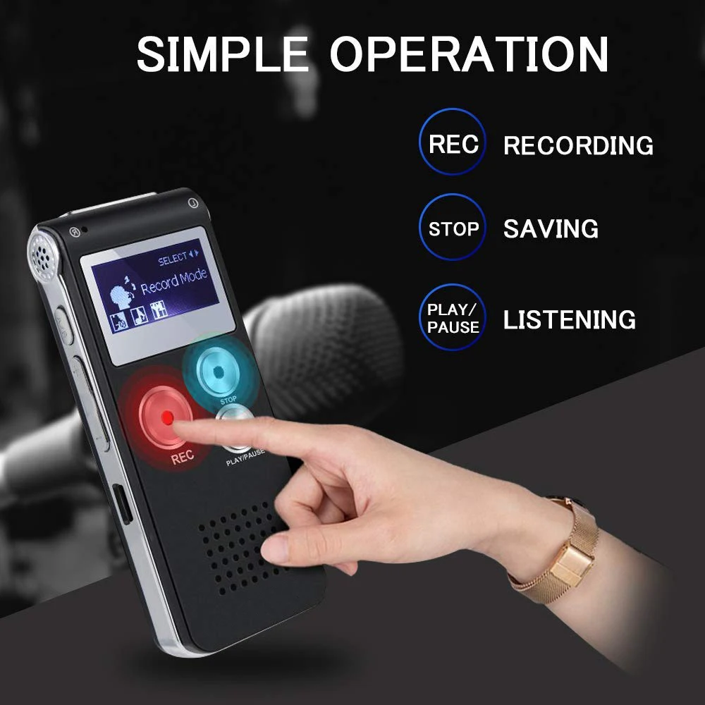 Hot Sale Mini Digital Voice Recorder For Lectures With Double Sensitive