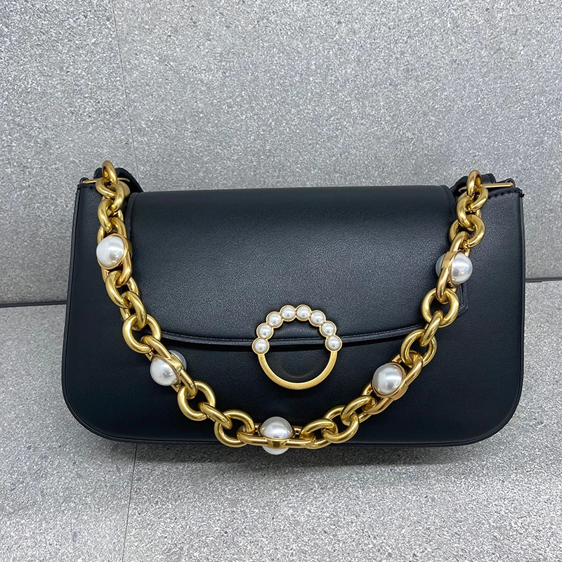 

2021 new charies k French wind splicing chain single shoulder armpit bag female