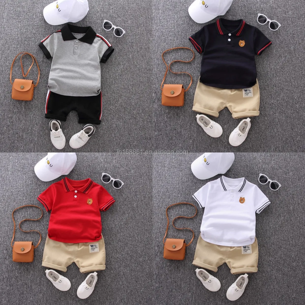

High quality summer boys new design children t - shirt short - sleeve printing set leisure cute girls two sets of wholesale, Picture