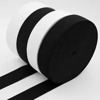 

wholesale customized width black white jacquard woven elastic webbing tape knitted elastic band for clothing