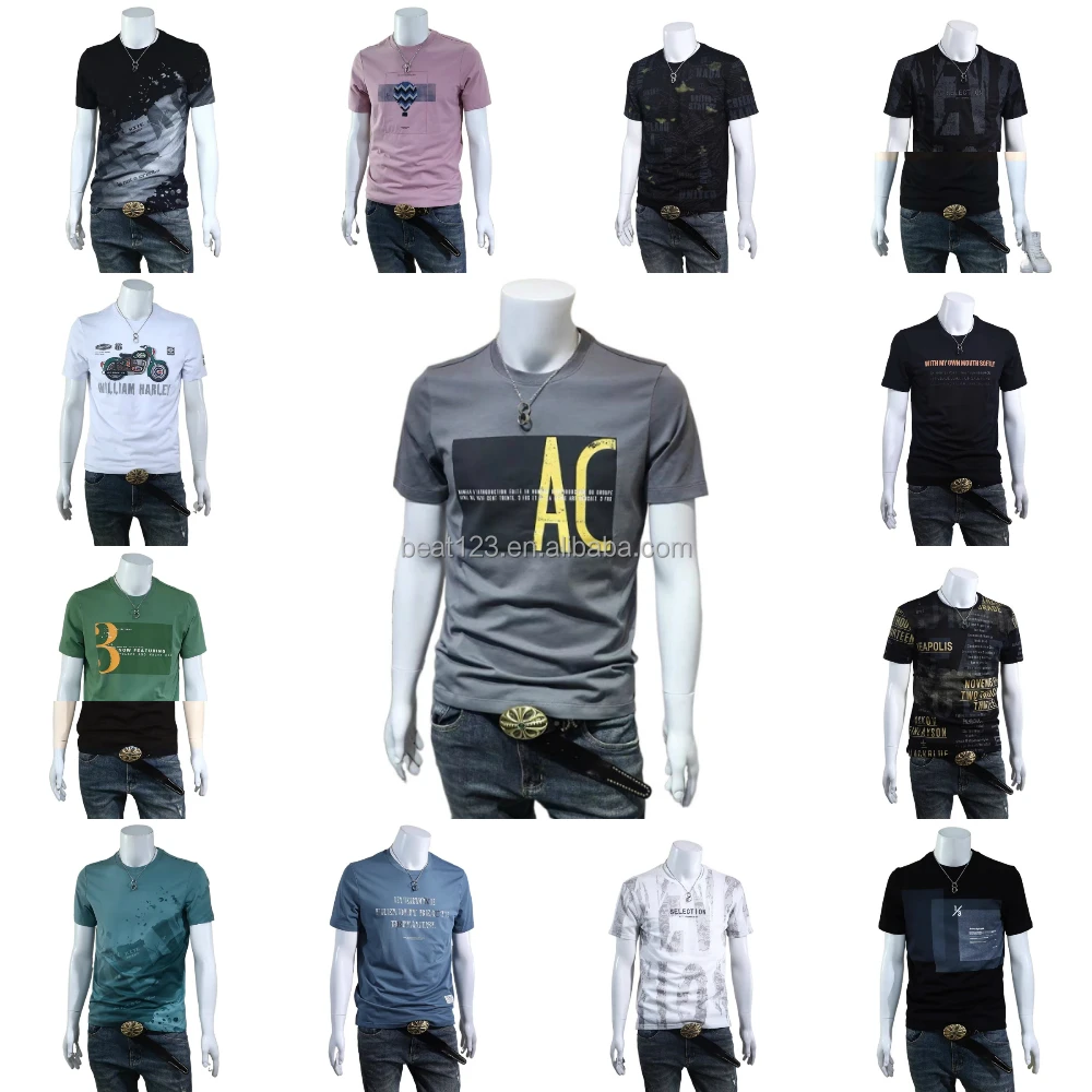 

Summer clothes mens tshirts printed loose fit man black t shirt for men 2022