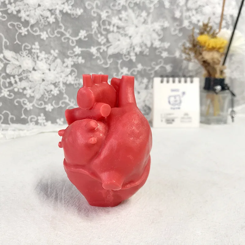 

LOVE'N LV763F DIY Human Organ Aromatherapy Candle Silicone Mould Simulation 3D Human Heart Candle Mold For Halloween Decrtion