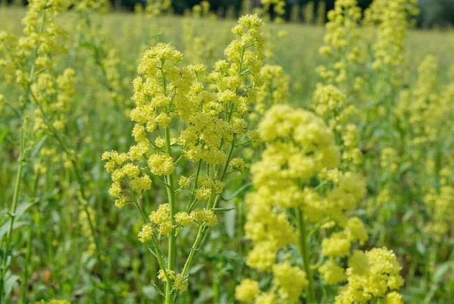 Mustard plant in garden showing mature seed pods ready for harvesting