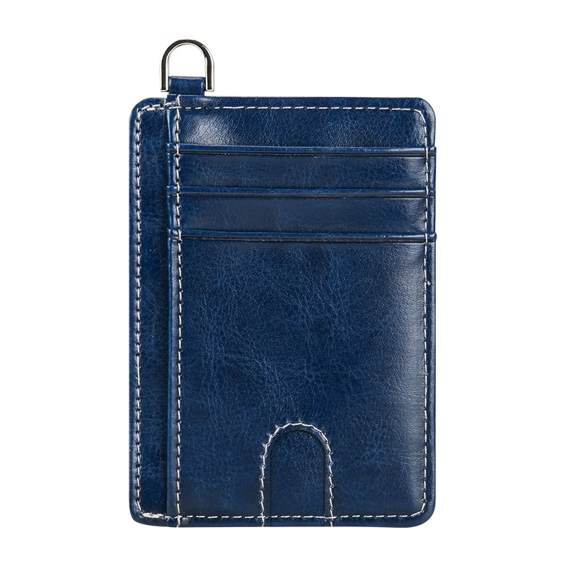 

Minimalist Slim Men Wallet Front Pocket RFID Blocking Leather Wallet With Money Clip For Women, Blue, black, red, green or customized