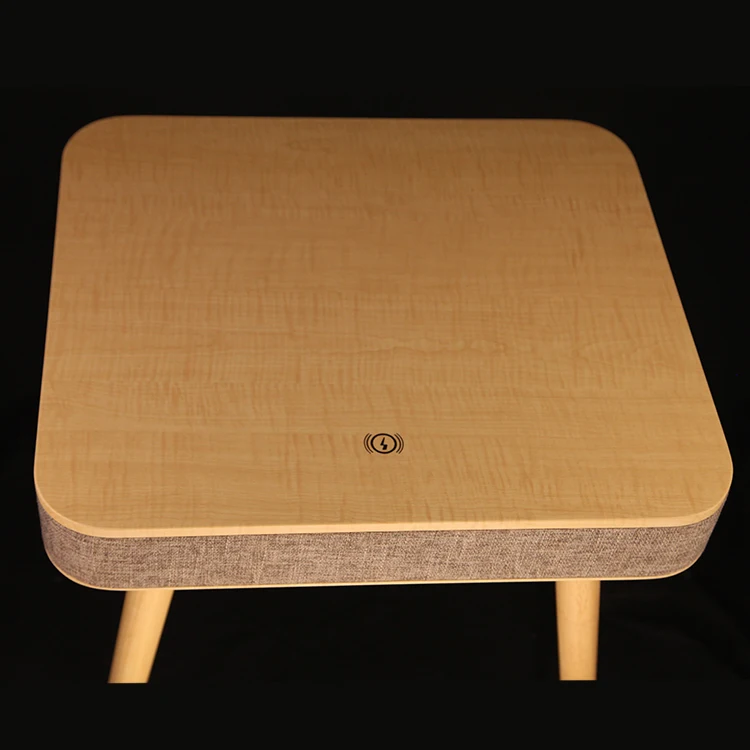 

Multiple Use Wireless Built-in Battery Charging Speaker Coffee Table Wood 20W Universal Neodymium Magnet 8 Hours T-4