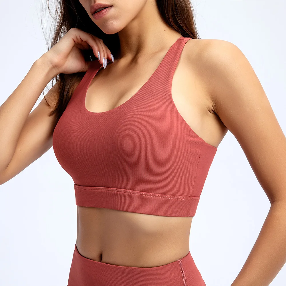 

Patch Pocket Yoga Set Custom Logo Sports High waisted Leggings Two Pieces Push Up Ribbed Bra and Pants