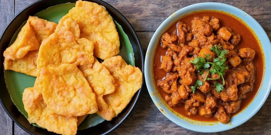 Platter of various regional curry dishes from around the world