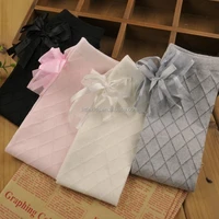 

Solid Color Tube Socks Baby Girls Children Cute Bow Knee High Socks