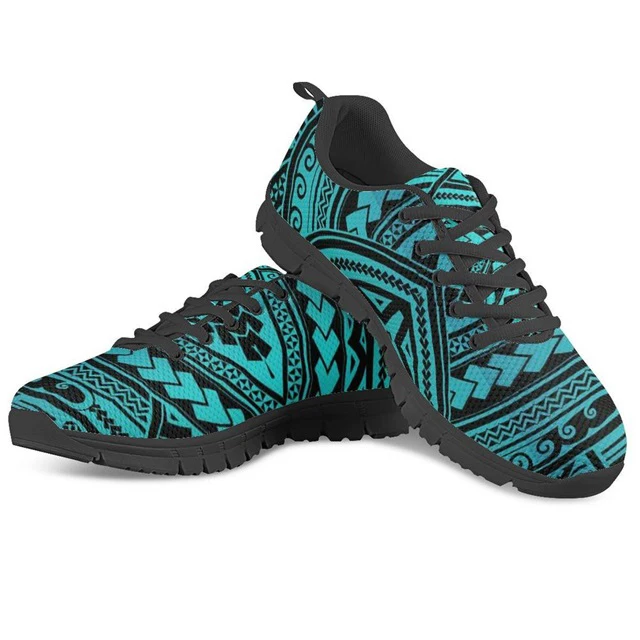 

2020 New style Polynesian samoan Tribal Print Men Fashion Sneakers Comfortable Sports Shoes Wholesale women Flat mesh Shoes, Customerized