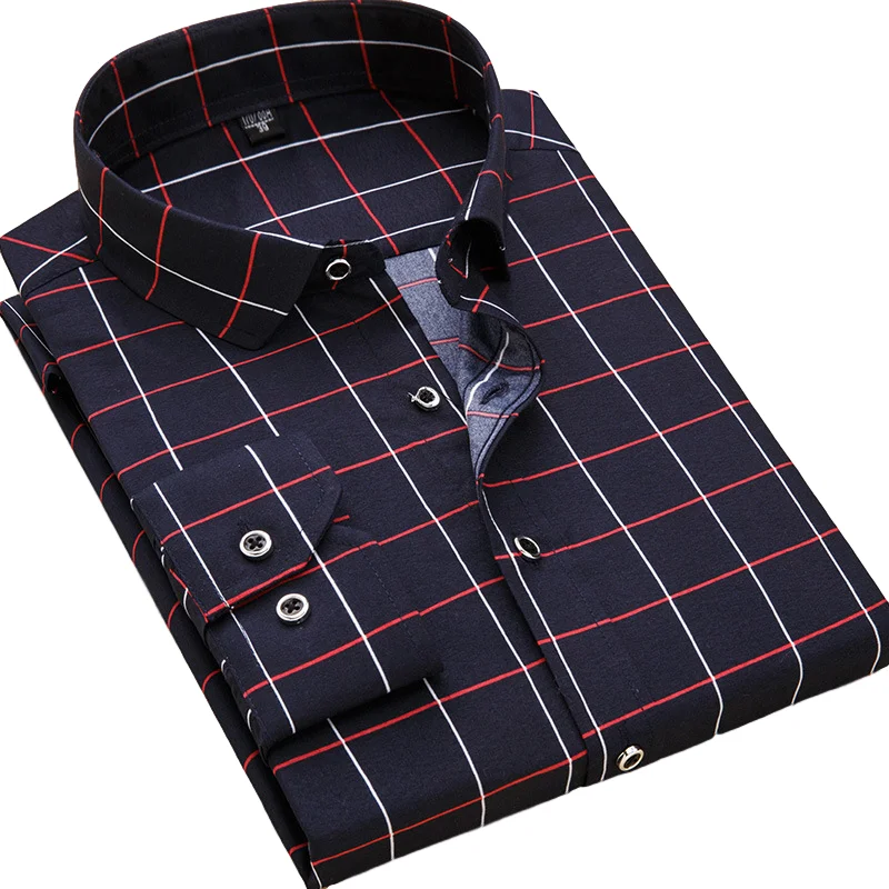 

Hot sale plaid shirt korean shirt custom men shirts