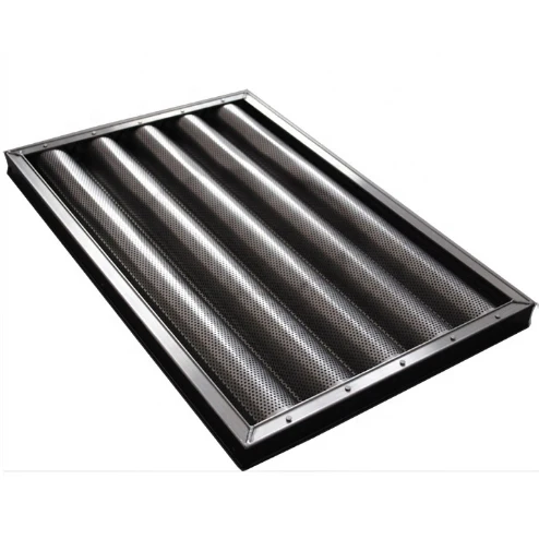 

4 Slots Aluminum French Bread Pan 5 Rows Non-Stick Coating Perforated French Bread Baguette Baking Tray