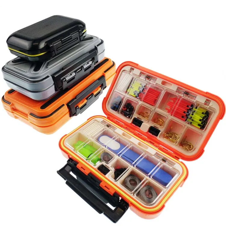 

wholesale 200*115*50 waterproof plastic gear storage lure hook tool fly multifunctional fishing tackle box