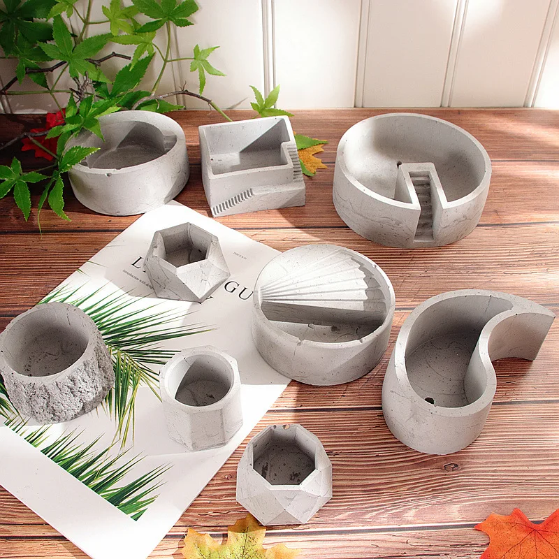 

DUMO Succulent Pot Silicone Molds DIY Flower Pot Silicon Molds for Plants Vase Gypsum Cement Candle Holder Clay Mould Mold