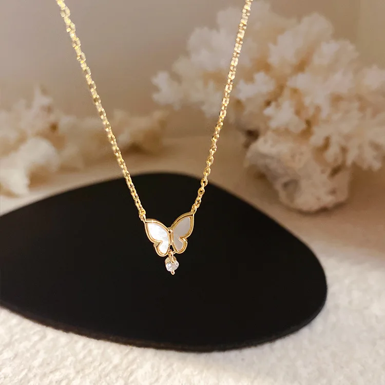 

Butterfly Pendant Long Chain Necklace Choker for Women Fashion Jewelry 2020, Picture
