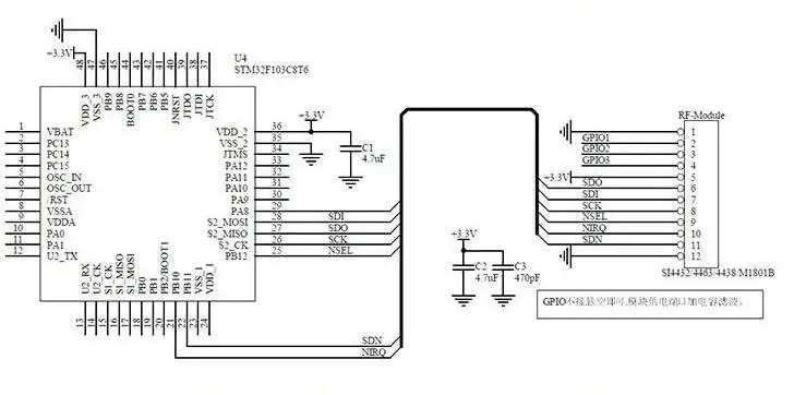 Sx1276 схема включения