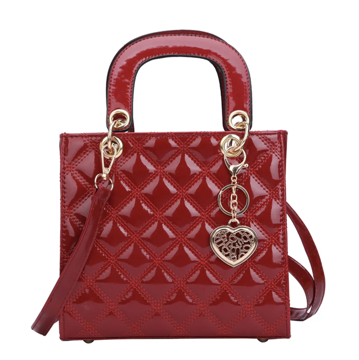 

Fashion New Quality brand designer PU Leather lingge plaid small square bags women crossbody, Customizable