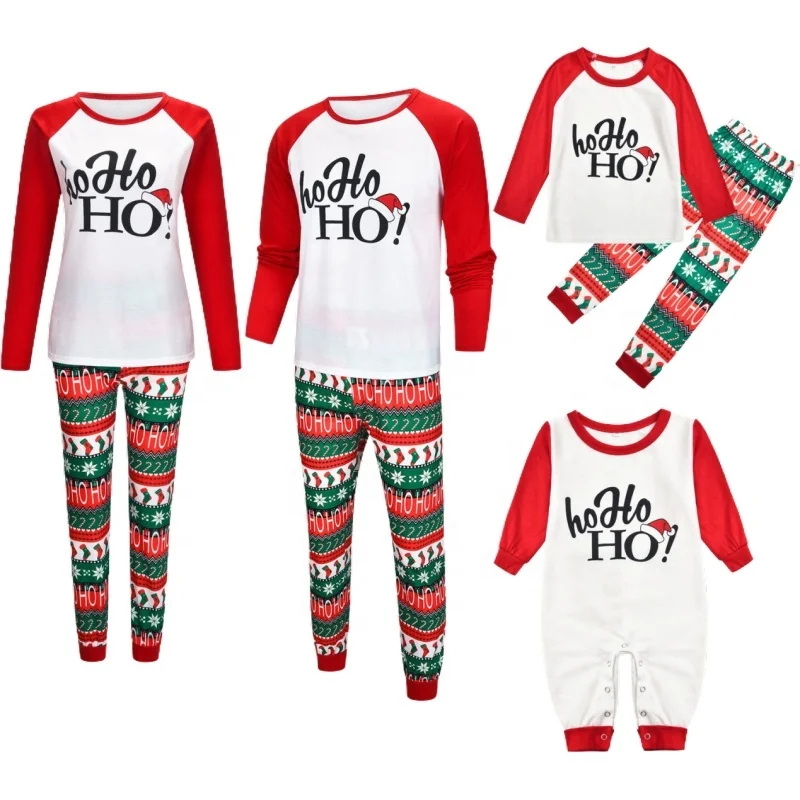 

2020 Amazon European Christmas family pajamas baby clothes children's parents pajamas Christmas family sets gifts