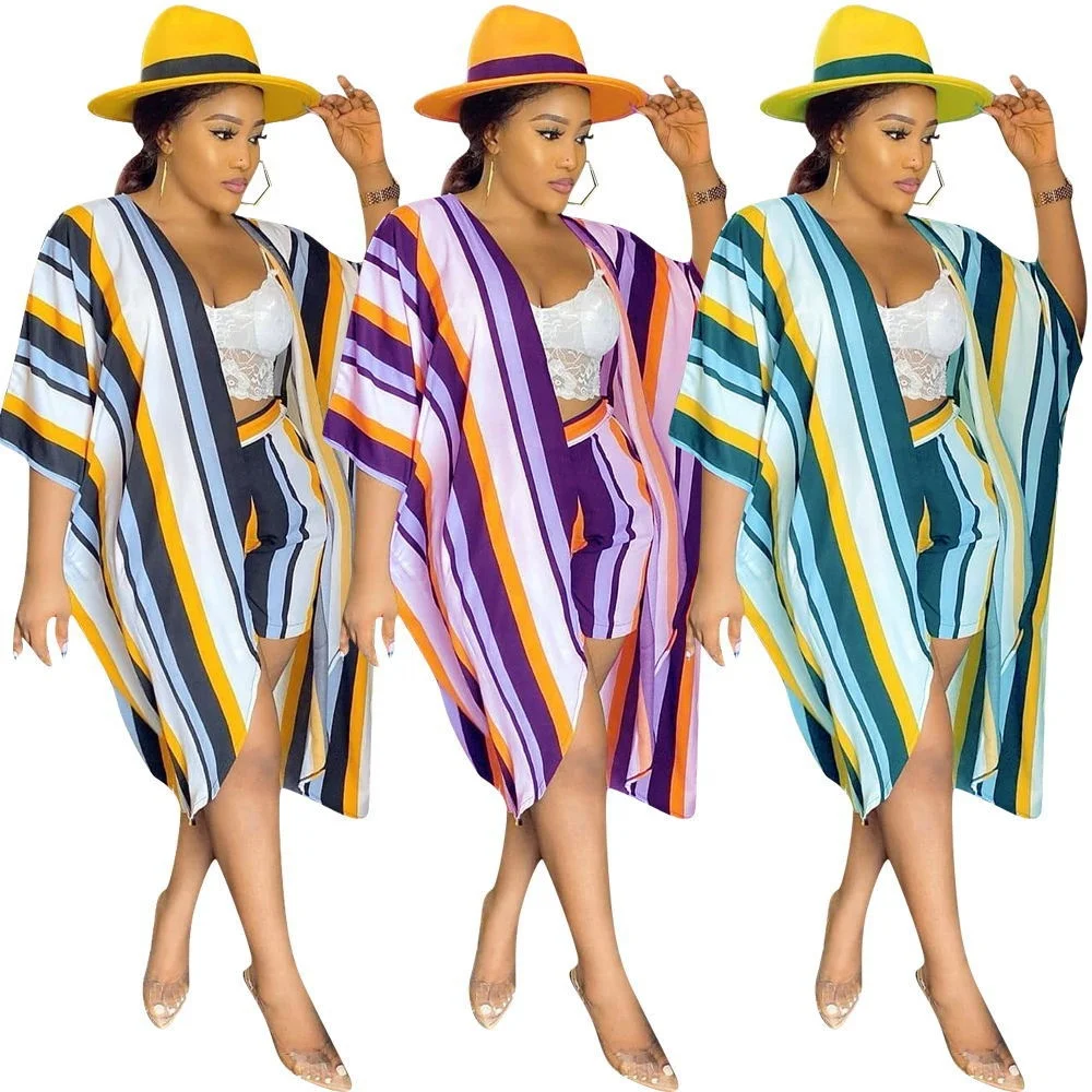

MT79-8279 Summer new casual suit printing fashion two-piece hot sale shorts suit