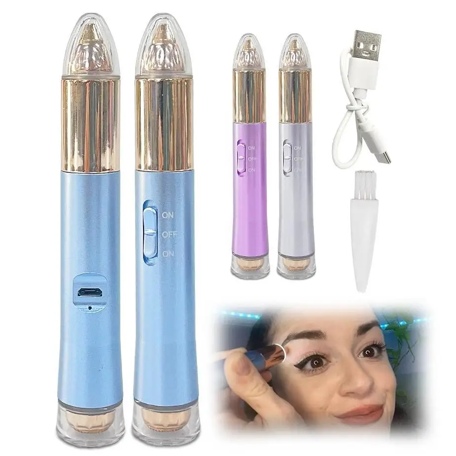 

Women Eyebrow Lips Body Facial Hair Removal Rechargeable Electric Portable 2 in 1 Face Shaver and Eyebrow Trimmer