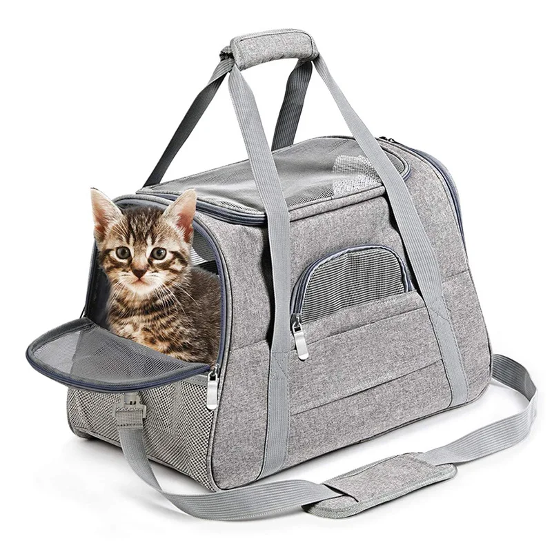 

ZMaker Washable Airline Approved Tote Travel Bag for Puppy Dogs Soft-Sided Pet Cat Carrier