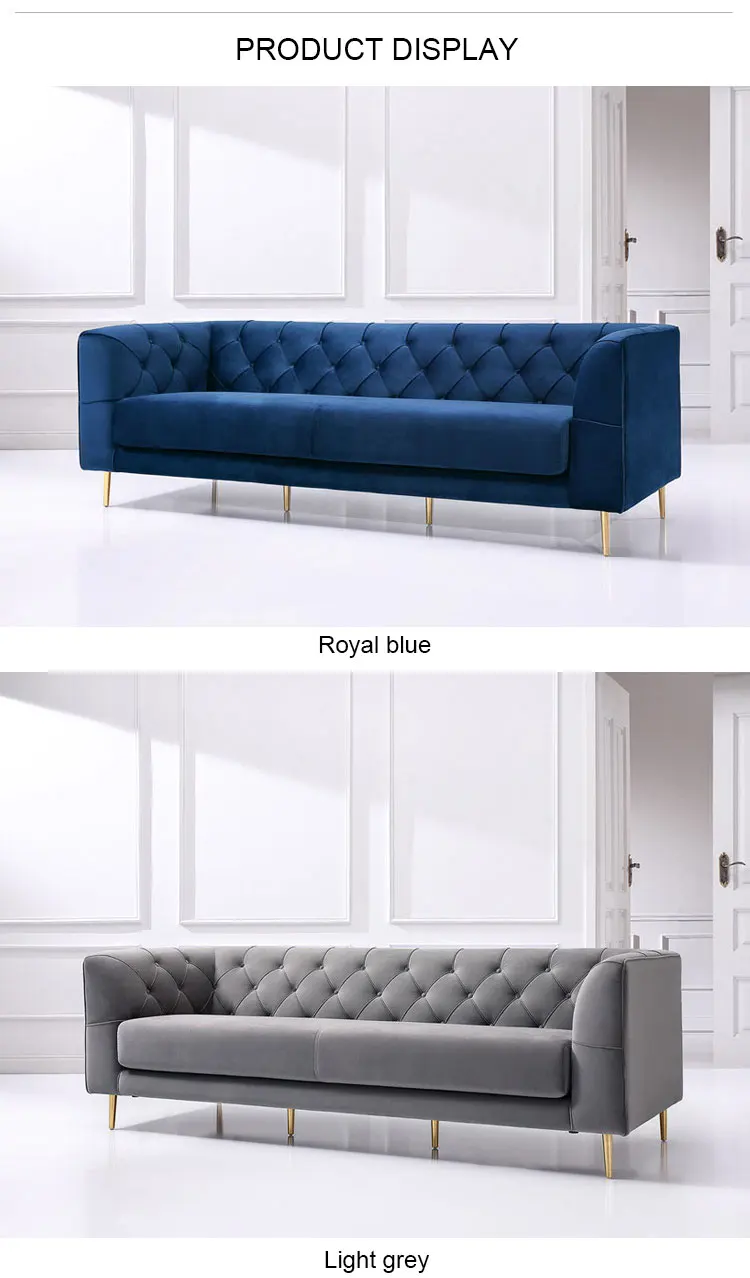 Modern Sofas Furniture Sets Cheap Luxury Velvet Wood Loveseat Sofa Bench