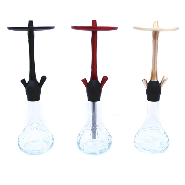 Chinese Hookah Supplier Short Cheap Price Aluminum Hookah Shisha with cut glass