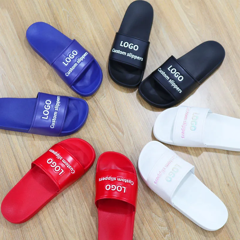 

PVC unisex women footwear slides slipper custom , summer plain custom slippers foot wears sandels men, Customized