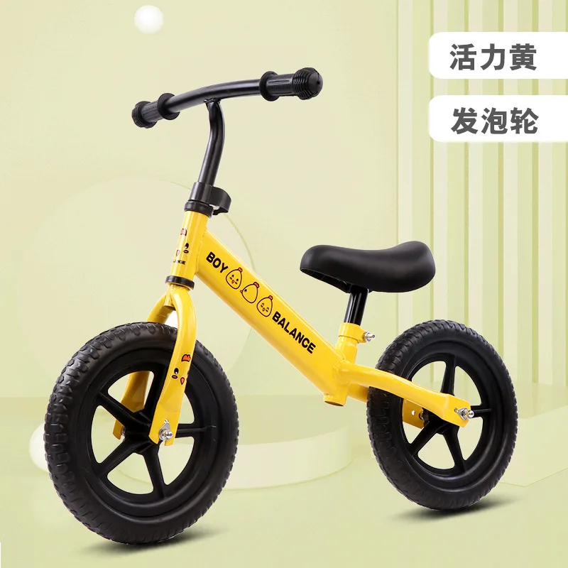 

Promotional safety no pedal puzzle high-carbon steel 12inch cheap child sports balance bike