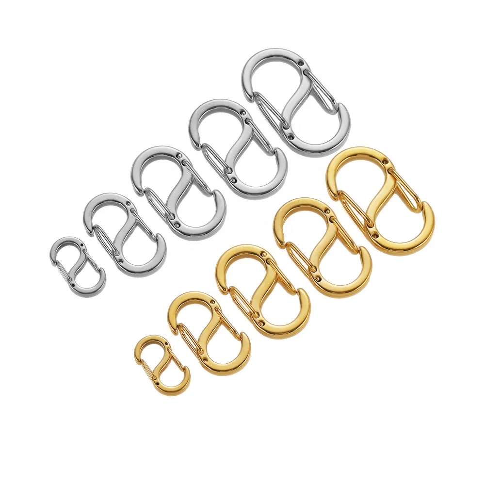 

18k Gold Chic Letter S Buckle Spring Lobster Clasps Necklace Hooks Bracelets Connector DIY Jewelry Making Components