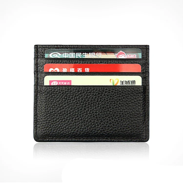 

Men's Slim RFID Blocking Card Case Minimalist Wallet, genuine leather front pocket wallet