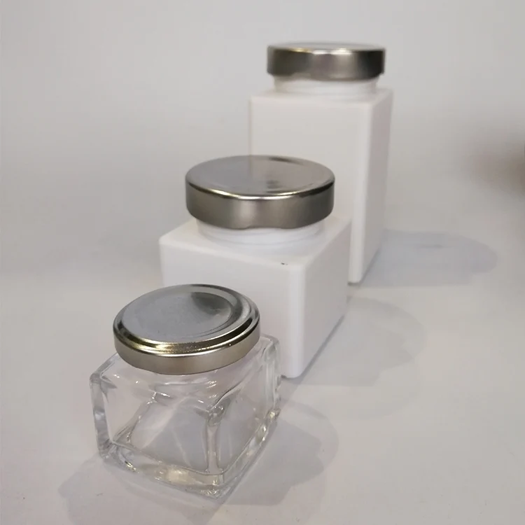 

45ml 120ml 250ml Straight Square Jar Honey Jam Jar with Lug Lid