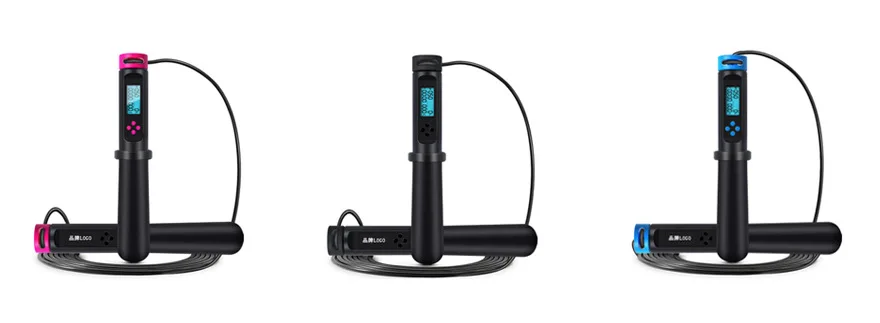 Calorie Counter Jump Rope Digital Weighted Counting Speed Skipping Rope  Adjustable Cordless Jumping Rope with Time Setting