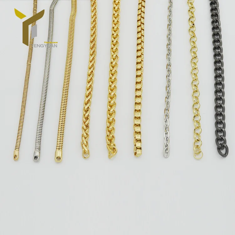 

Chain Accessories Women Metal Shoulder Bag Chain with snap hooks High Quality Lady bag Chains, Customized