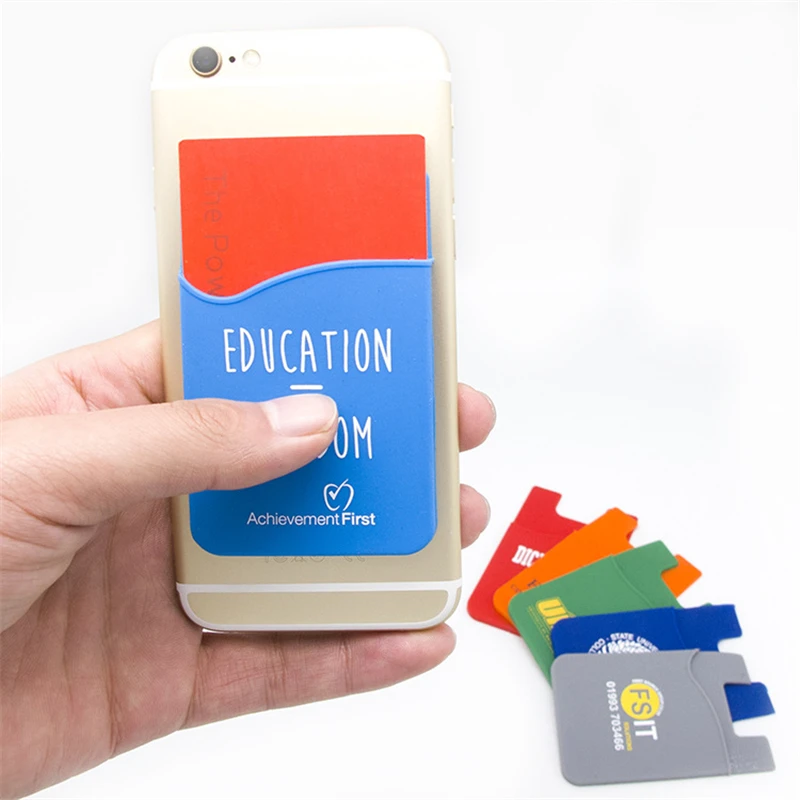 

Mobile accessories 2021 newest card holder mobile phone smartphone back sticker, Black, white, grey, blue, red , orange, yellow, pink, other