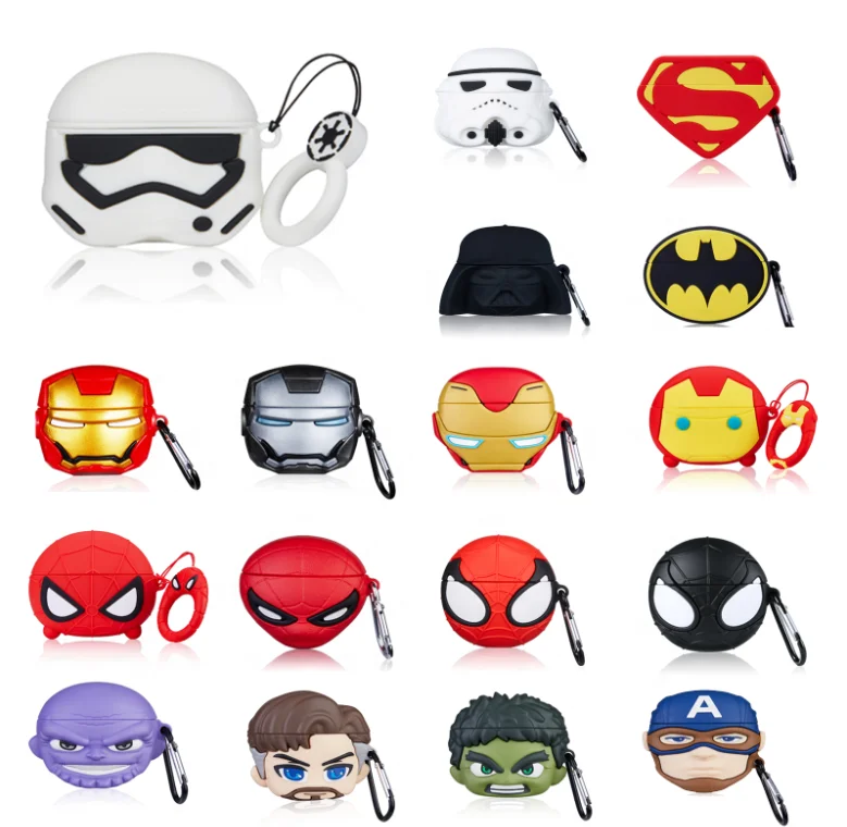 

Hot Sale Earphone Protective Cover Cool Cartoon Marvel For Iron Man For Star Wars For Airpods Case Pro, Multiple colors