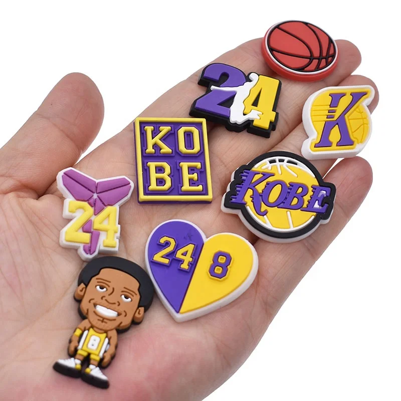 

Wholesale PVC Shoe Charms Cartoon Basketball Star Croc Shoes Accessories Ornaments Party Gift, Customized color