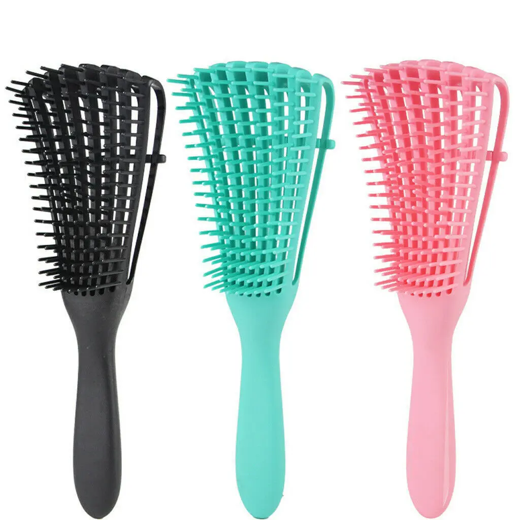 

Cepillos De Afro Comb Hair Accessories Aire Detangling Hair Prush Detangler Brush Massage TT Styling Comb Octopus Brush For Hair, Pink, green,black