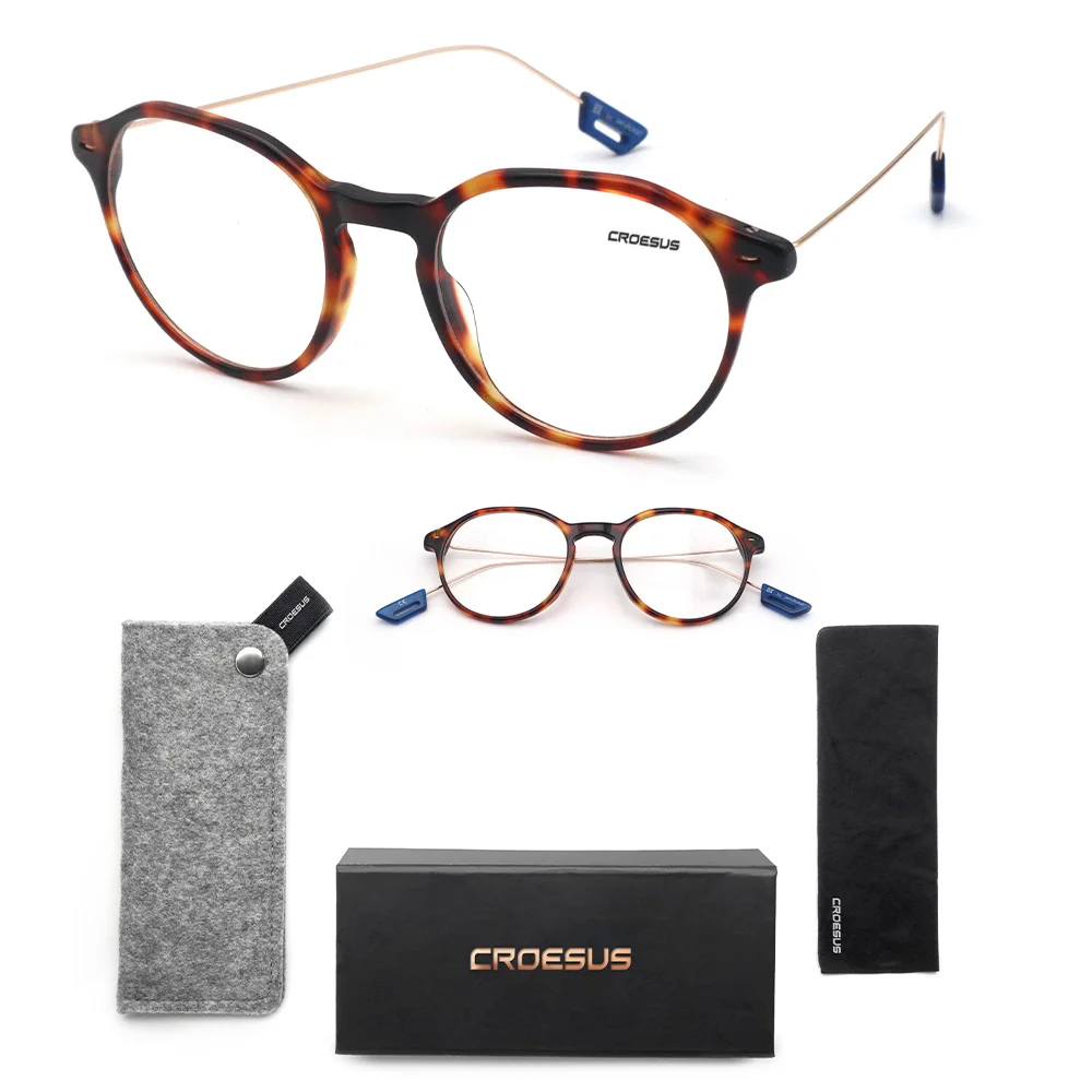 

New Fashion Stylish Womens Mens Acetate Oversized Optical Frames Slim Metal Temples Eyewear Eyeglasses Glasses