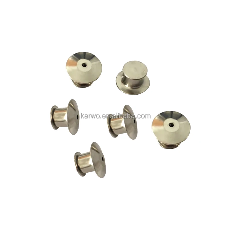 

High quality Metal Flat Pin Backs Locking Pin clutch Keepers Locking Clasp, Silvery