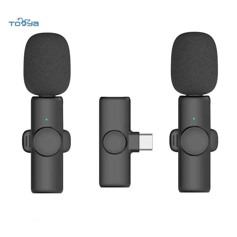 

Tooya 2.4G one drag one one drag two Wireless Lavalier Microphone Broadcast Lapel Microphones Set Short Video Recording