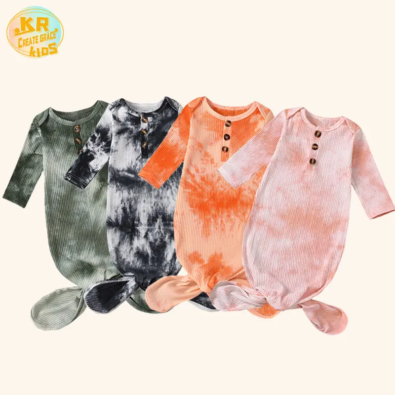 

Wholesale boutique Tie-dye newborn baby sleeping bag long sleeve boys girls baby grown Plain Baby Clothes