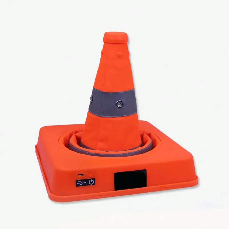 
LED Warning Light Universal Telescopic Traffic Cone Collapsible 