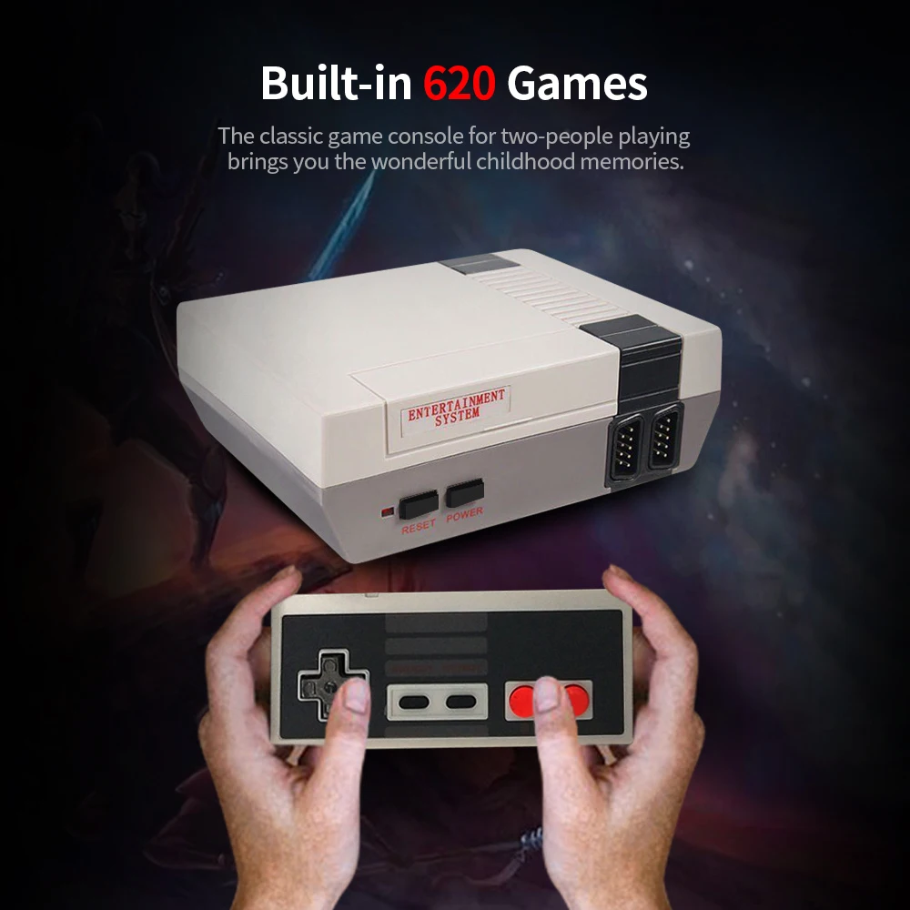 

Built-In 620 Games Mini TV Game Console 8 Bit Classic Handheld Gaming Player AV Output Video Game Console Toys Gifts Plug Play