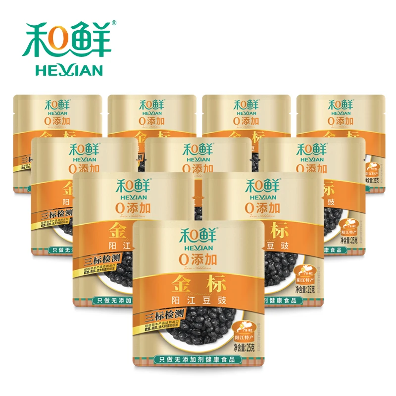 
Best Price 25g small bag Safety packaging seasoning Fermented Soya black Bean Sauce for chinese food cooking 
