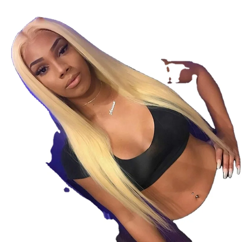 

# Brazilian Hair Blonde Color Bone Straight Lace Front Hair Wig Bone Straight Ombre Frontal Wigs