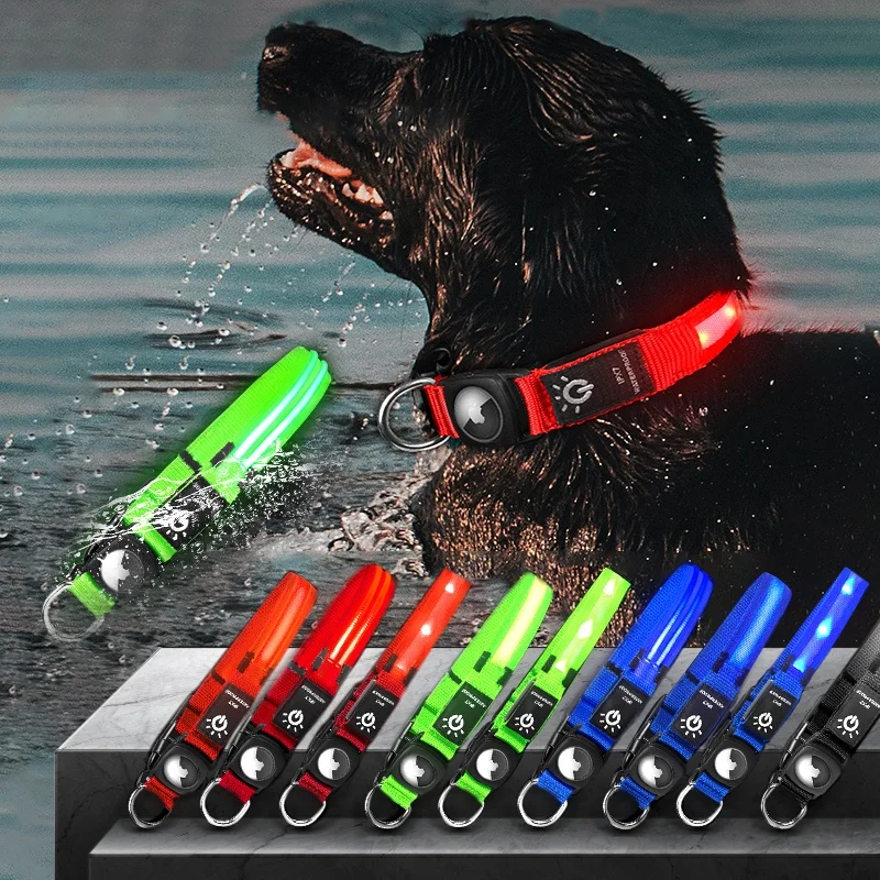 

Safety High Waterproof Adjustable Dog Collars For Small Medium Large Dog Light Up Flashing Glowing LED Pet Dog Collar