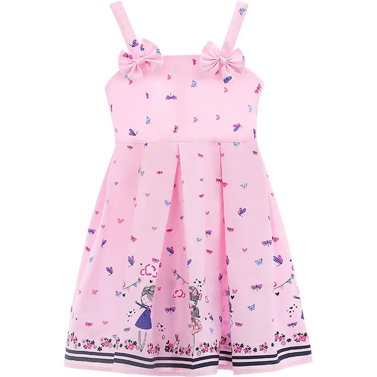 

Cheapest korean version baby girl summer dress flower girl's dresses, Pink, blue