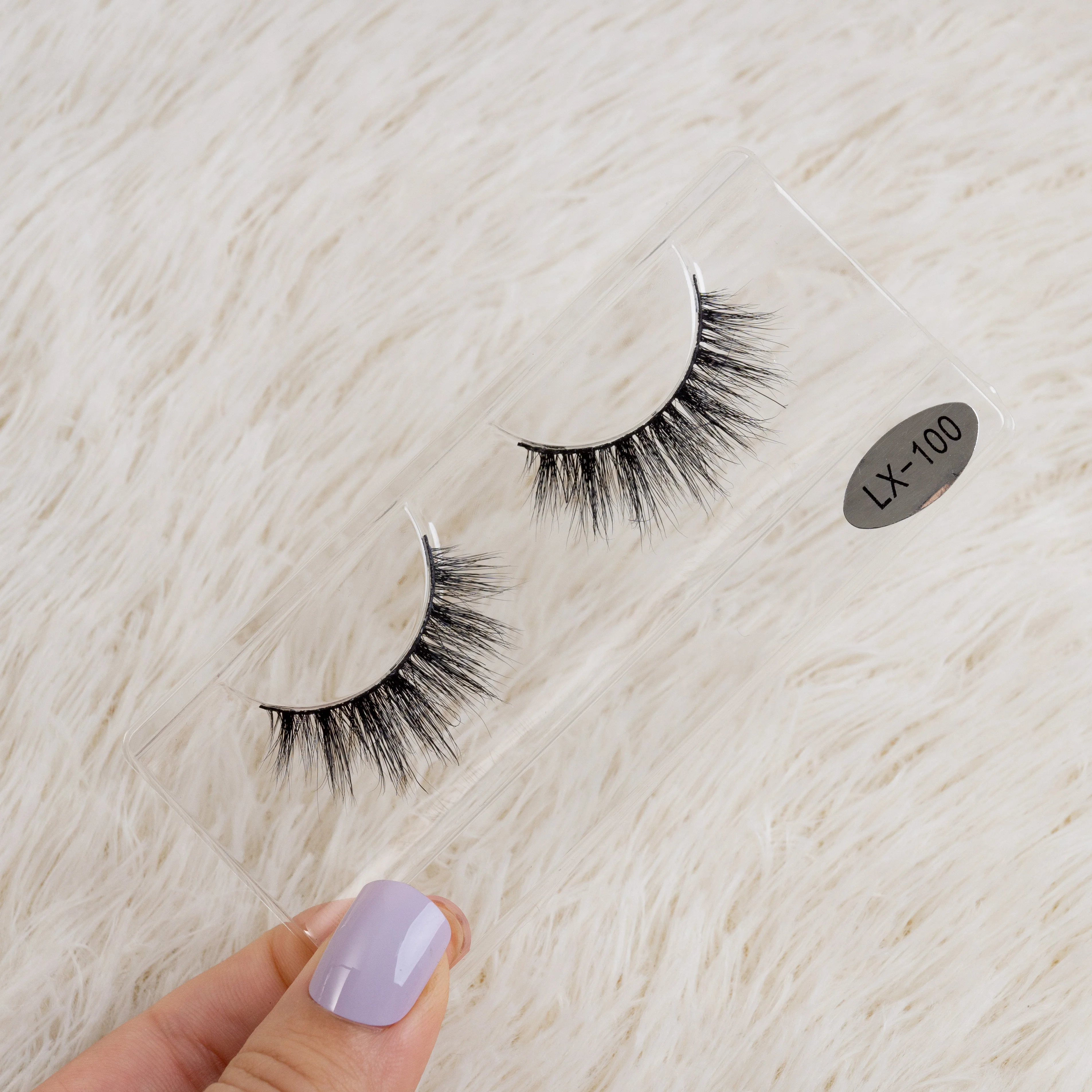 

real 25mm 3d mink nature eyelash with custom packaging individual extension, Black color, colorful color also available